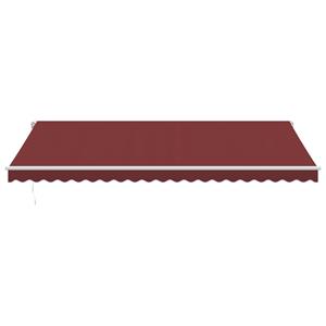 vidaXL Luifel handmatig uittrekbaar 500x300 cm bordeauxrood