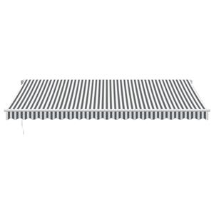 vidaXL Luifel handmatig uittrekbaar 500x300 cm antraciet en wit