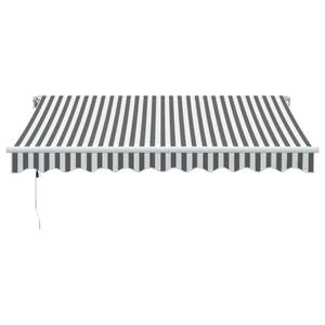 vidaXL Luifel automatisch uittrekbaar 300x250 cm antracietkleur en wit