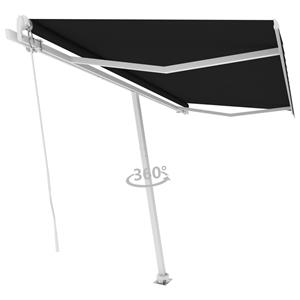 vidaXL Luifel vrijstaand handmatig uittrekbaar 450x300 cm antraciet