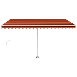 vidaXL Luifel vrijstaand handmatig uittrekbaar 450x300 cm oranje bruin