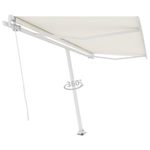 vidaXL Luifel vrijstaand handmatig uittrekbaar 450x300 cm crèmekleurig