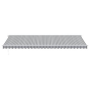 vidaXL Luifel handmatig uittrekbaar 600x350 cm antraciet en wit