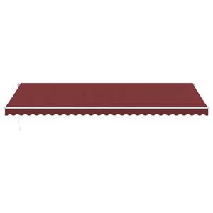 vidaXL Luifel handmatig uittrekbaar 600x350 cm bordeauxrood