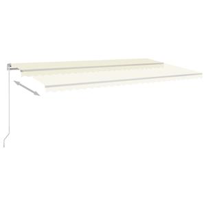 vidaXL Luifel handmatig uittrekbaar 600x350 cm crèmekleurig