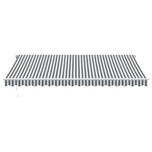 vidaXL Luifel automatisch uittrekbaar 450x350 cm antraciet en wit