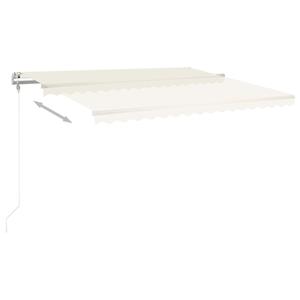 vidaXL Luifel automatisch uittrekbaar 450x350 cm crèmekleurig