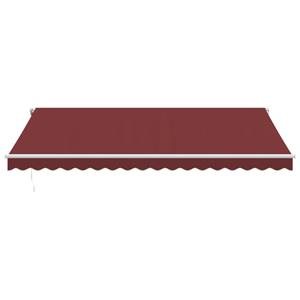 vidaXL Luifel automatisch uittrekbaar 450x350 cm bordeauxrood