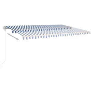 vidaXL Luifel automatisch uittrekbaar 500x350 cm blauw en wit