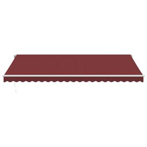 vidaXL Luifel automatisch uittrekbaar 500x350 cm bordeauxrood
