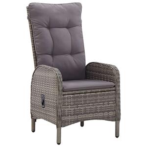 vidaXL 5-delige Bistroset poly rattan grijs