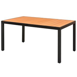 vidaXL 7-delige Tuinset PVC-rattan zwart en bruin