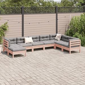 vidaXL 8-delige Loungeset met kussens massief douglas vurenhout