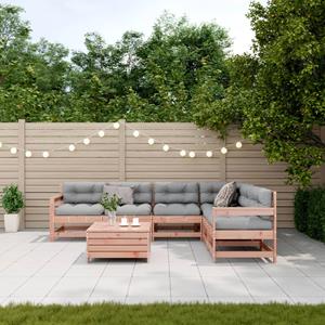 vidaXL 7-delige Loungeset met kussens massief douglashout