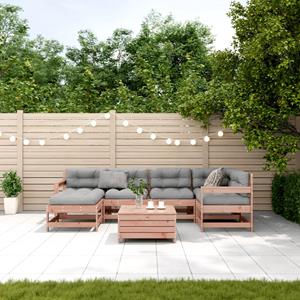 vidaXL 7-delige Loungeset met kussens massief douglashout