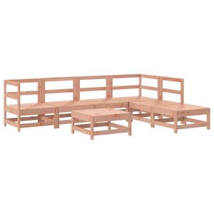 vidaXL 7-delige Loungeset met kussens massief douglashout
