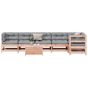 vidaXL 7-delige Loungeset met kussens massief douglashout