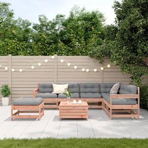 vidaXL 8-delige Loungeset met kussens massief douglashout
