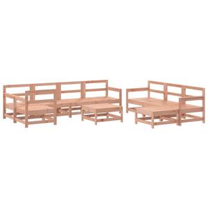 vidaXL 10-delige Loungeset met kussens massief douglashout