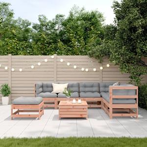 vidaXL 8-delige Loungeset met kussens massief douglashout