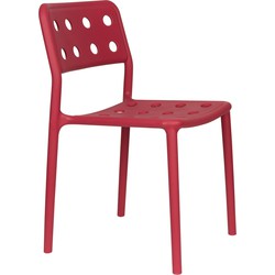 Housecraft Living Serra Tuinstoelen Kunststof Rood - Set van 4