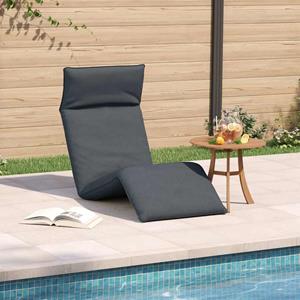 vidaXL Ligstoel inklapbaar 175x54x8,5 cm Oxford stof antracietkleurig