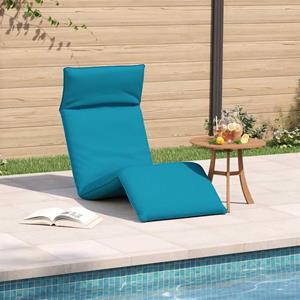 vidaXL Ligstoel inklapbaar 175x54x8,5 cm oxford stof lichtblauw