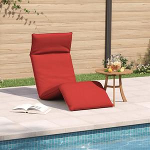 vidaXL Ligstoel inklapbaar 175x54x8,5 cm oxford stof rood