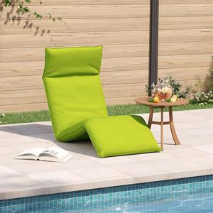 vidaXL Ligstoel inklapbaar 175x54x8,5 cm oxford stof heldergroen
