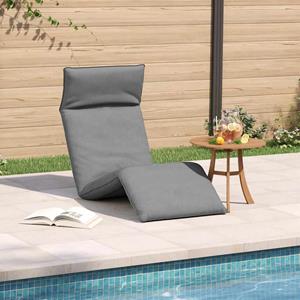 vidaXL Ligstoel inklapbaar 175x54x8,5 cm Oxford stof grijs