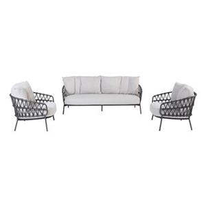 4 Seasons Outdoor 4SO Calpi stoel-bank loungeset met Yoga koffietafel - 4-delig