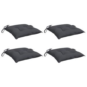 VidaXL Stoelkussens 4 st 40x40x7 cm oxford stof antracietkleurig