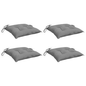 VidaXL Stoelkussens 4 st 40x40x7 cm oxford stof grijs