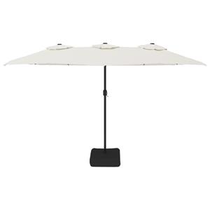 VidaXL Parasol dubbel 449x245 cm zandwit