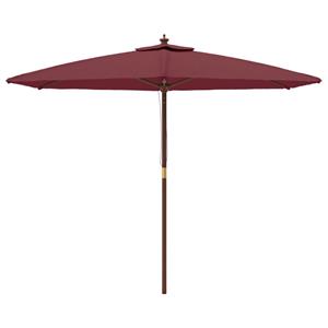 VidaXL Parasol met houten paal 299x240 cm bordeauxrood