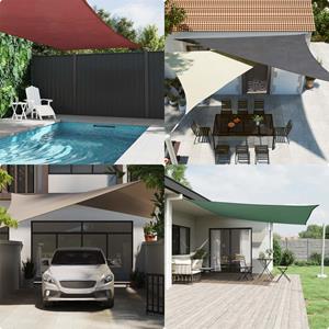 VidaXL Zonnescherm driehoekig 3,6x3,6x3,6 m oxford stof rood