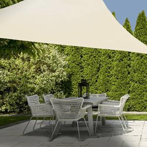 ProGarden Schaduwdoek driehoek 3,6x3,6x3,6 m crèmekleurig