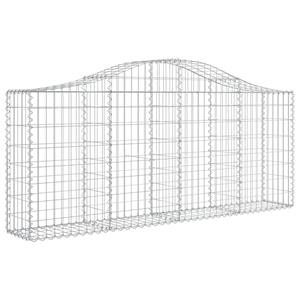 VidaXL Schanskorven 50 st gewelfd 200x30x80/100 cm ijzer