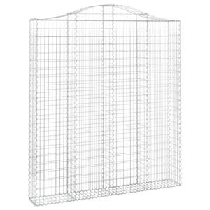 VidaXL Schanskorven 2 st gewelfd 200x30x220/240 cm ijzer
