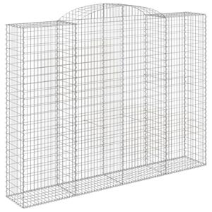 VidaXL Schanskorven 9 st gewelfd 300x50x220/240 cm ijzer