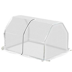 Outsunny Mini Kas, weerbestendig, eenvoudig te verplaatsen, ideale folietunnel, 99 x 71 x 60 cm, ruime ventilatie, groen | Aosom.nl
