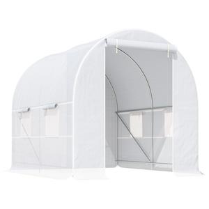 Outsunny tunnelkas, duurzame folie, ideale kweekomgeving voor planten, eenvoudig op te zetten, 300 x 200 x 200 cm, groen | Aosom.nl