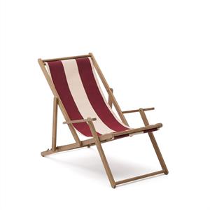Kave Home Strandstoel Vilara Acaciahout - Rood/Beige
