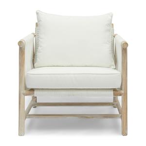 Rivièra Maison Outdoor Loungestoel Saint Tropez Teakhout en touw - Wit