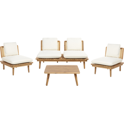 Beliani  ACCADIA - Loungeset - Lichtbruin - Acaciahout