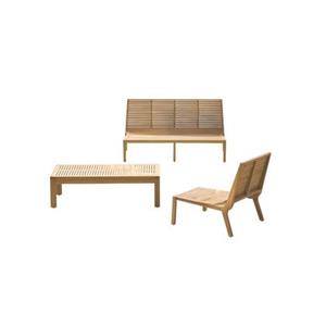 Tikamoon  Loungeset in teakhout Teo 3 personen