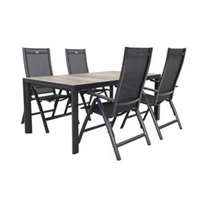 Hartman Roma|Kings tuinset antraciet - 180x100 cm.