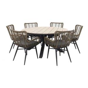 Garden Impressions Jasmine natural |  Edison 148 cm. - ronde tuinset
