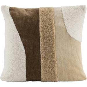 Leen Bakker Sierkussen Brent - beige/bruin - 45x45 cm