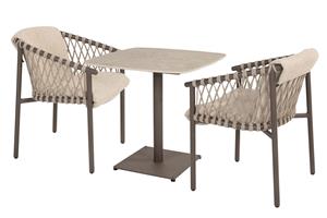 4 Seasons Outdoor Bistro Diningset Vermont Allora 3-delig 75 x 75 cm